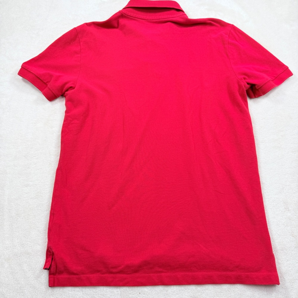 Express Pique Polo Shirt Mens Medium Red Short‎ Sleeve Lion Logo Cotton 55285 - Picture 5 of 7